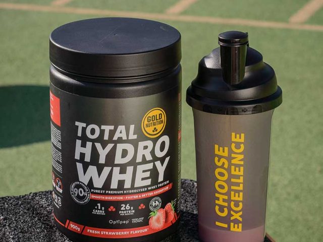 Este ano lançamos a Total Hydro Whey, aquela que consideramos ser uma das melhores proteínas whey do mercado. Se a absorção é mais rápida, se tem maior digestibilidade, então os resultados são… melhores!